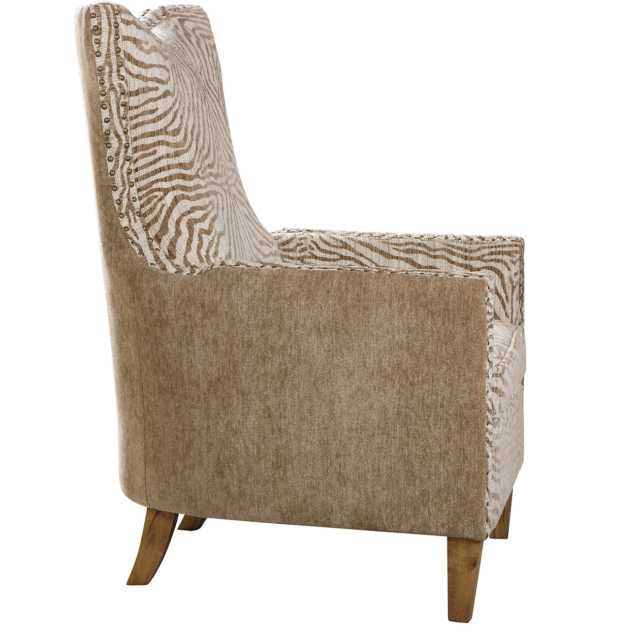 Uttermost Accent Furniture - Accent Chairs Kiango Animal Pattern Armchair