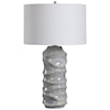 Uttermost Table Lamps Waves Blue & White Table Lamp