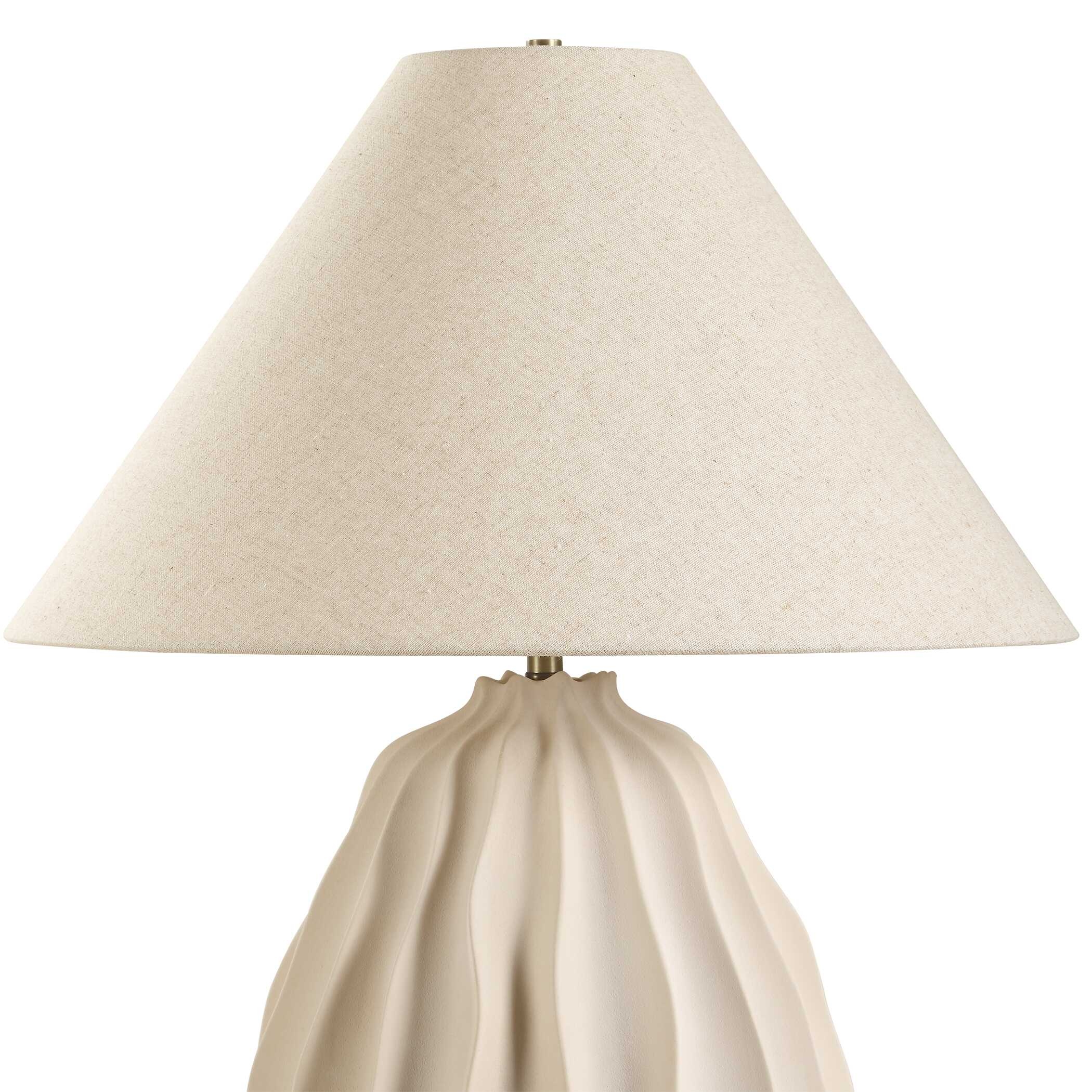 Javary Matte Beige Table Lamp
