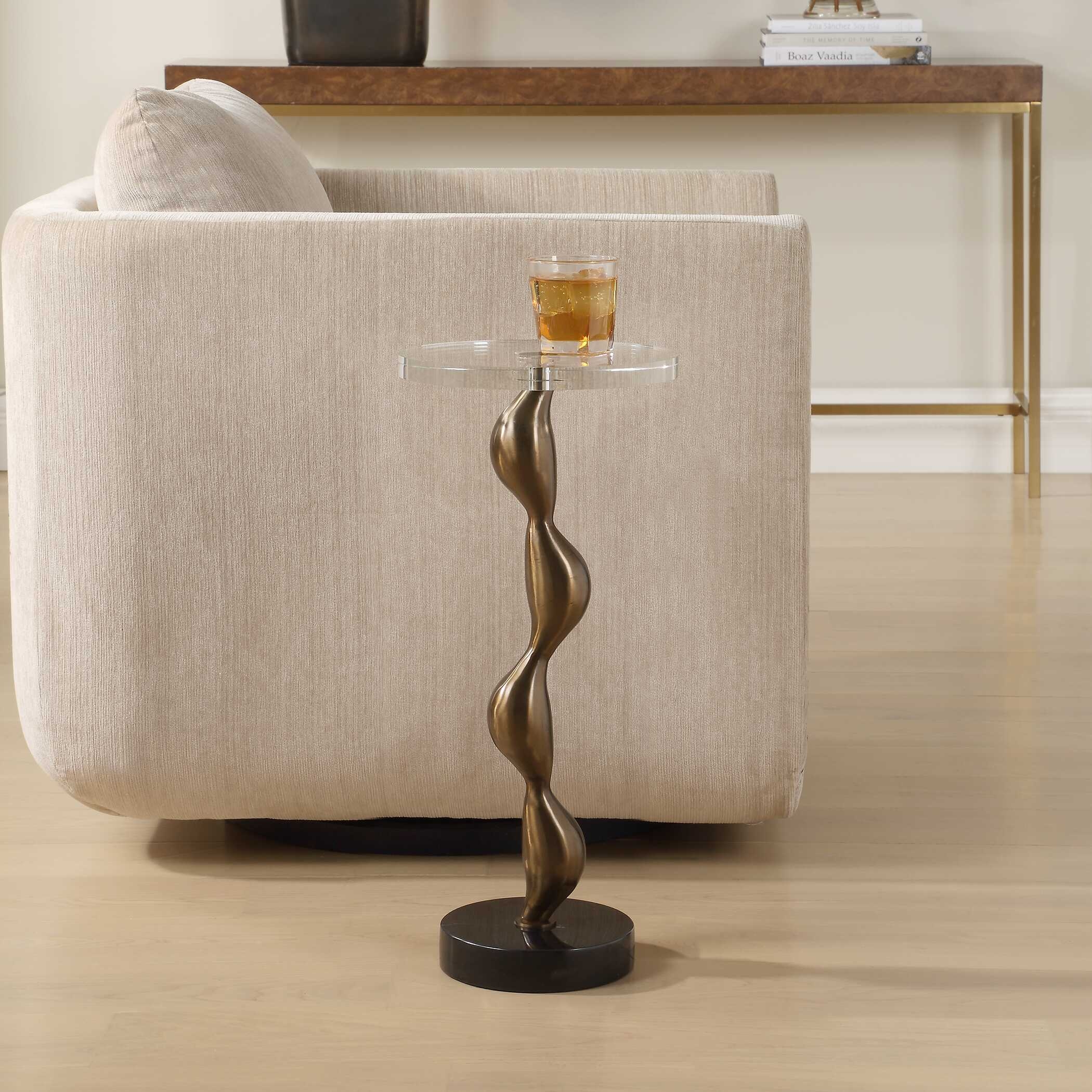 Uttermost Remolino Remolino Bronze Drink Table