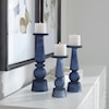 Uttermost Accessories - Candle Holders Cassiopeia Blue Glass Candleholder