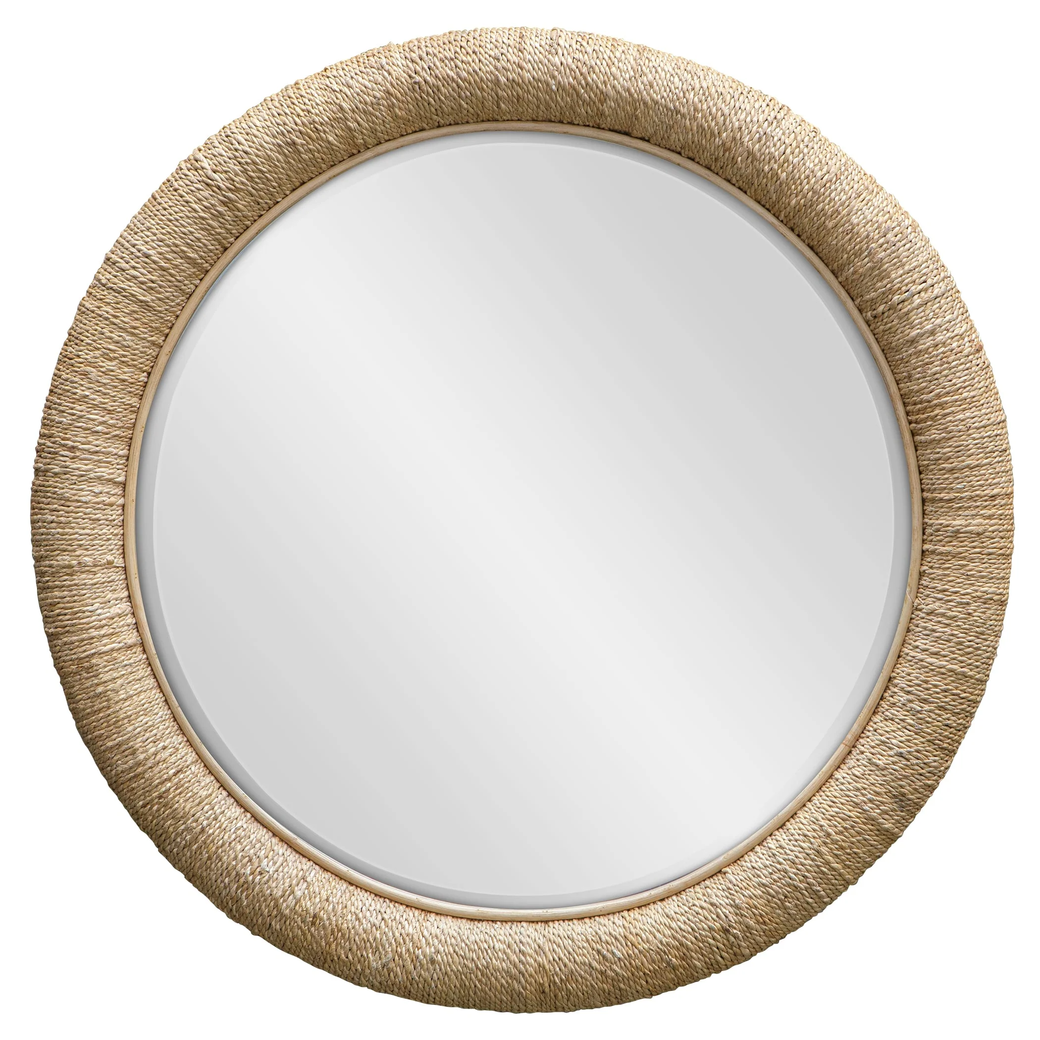 Uttermost Sailor's Knot Round Mirror, Small / White