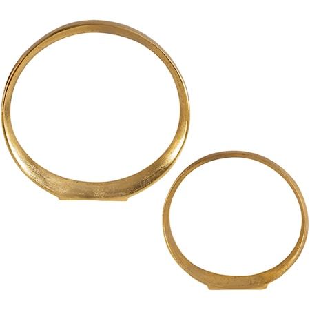 Jimena Gold Ring Sculptures Set/2