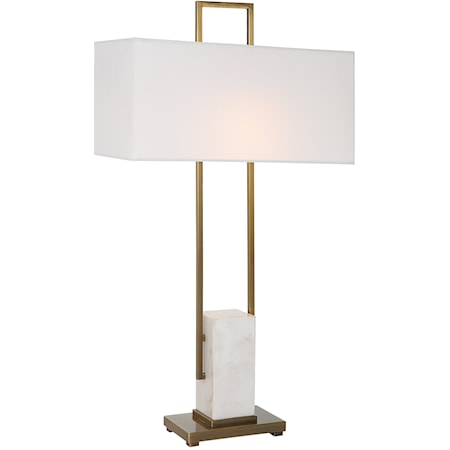 White Marble Table Lamp