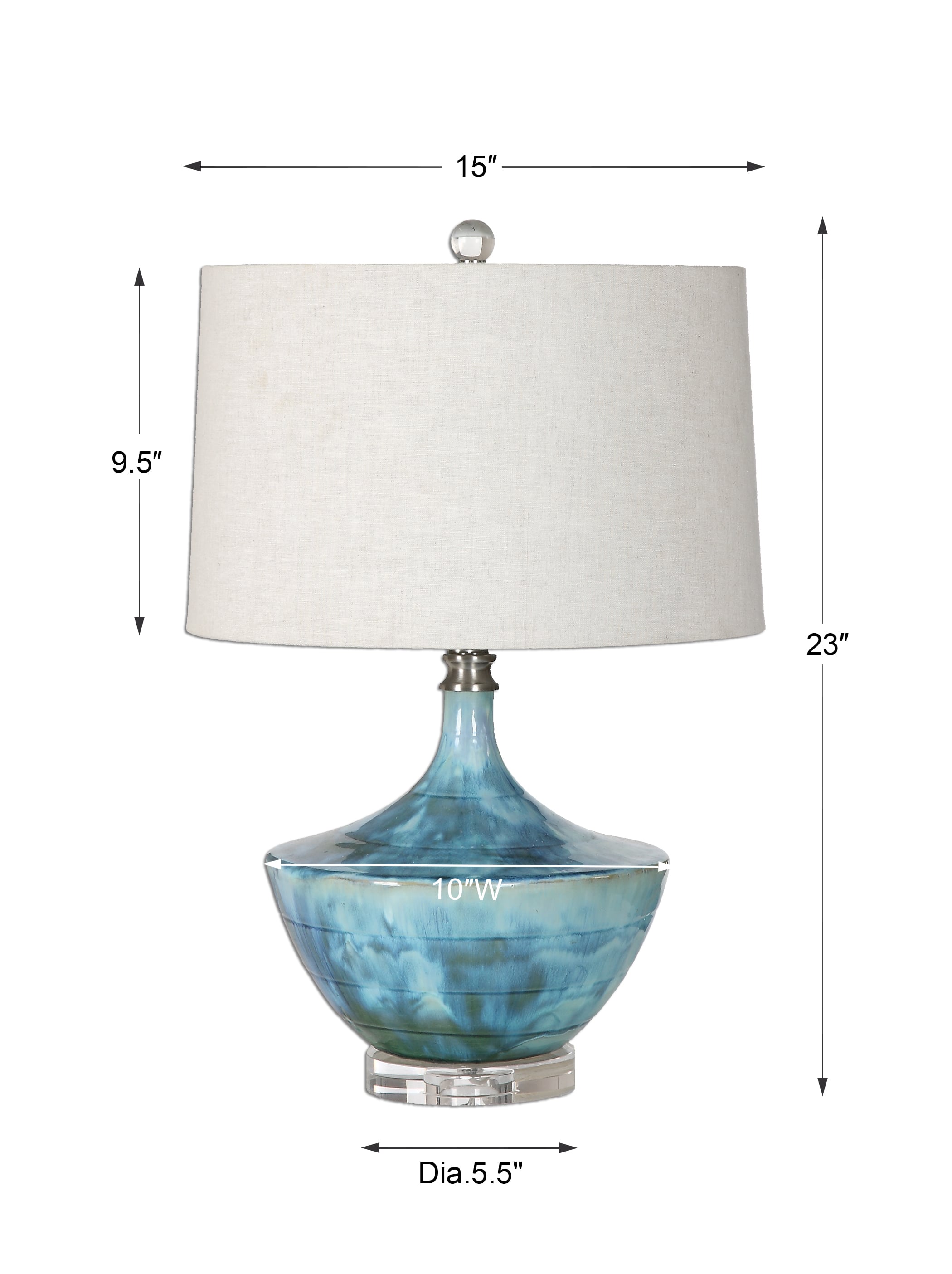 uttermost chasida ceramic table lamp