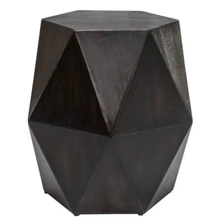 Black Geometric Accent Table