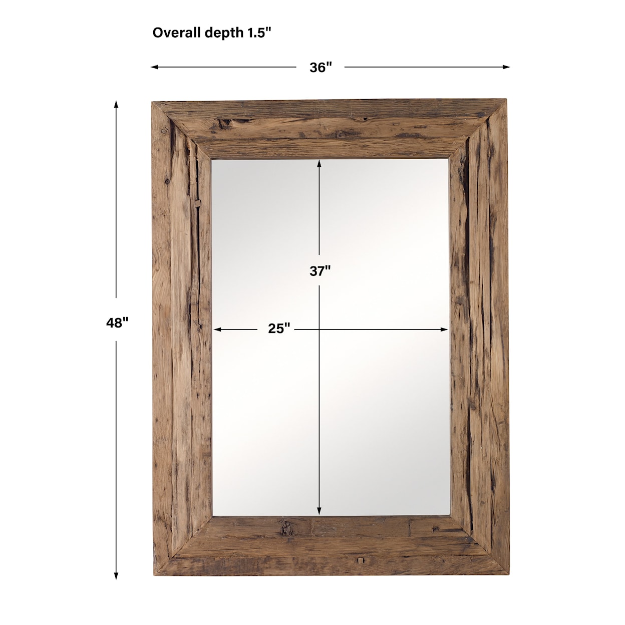 Uttermost Rennick Rennick Rustic Wood Mirror