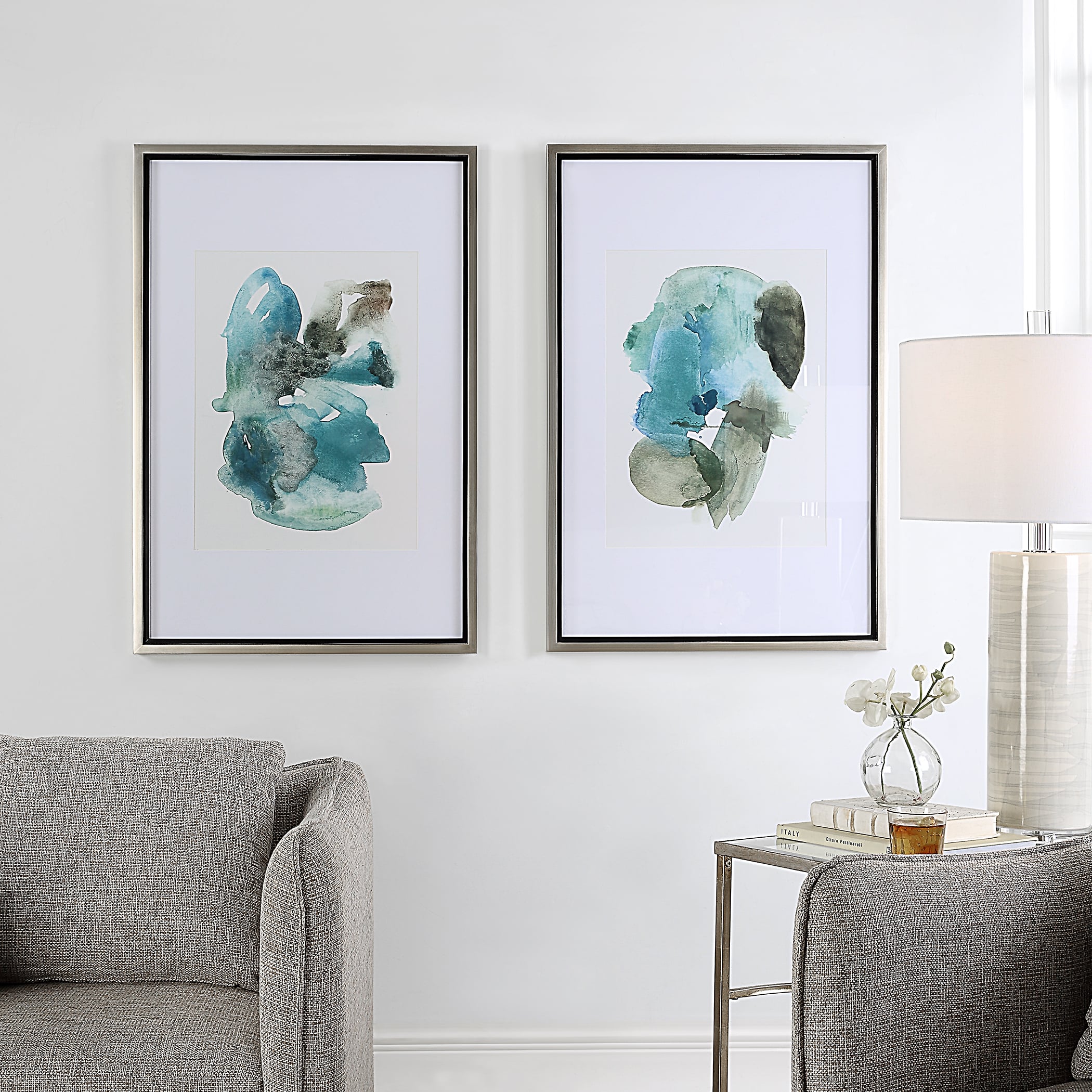 Uttermost Blueprints Blueprints Watercolor Prints Set Of 2
