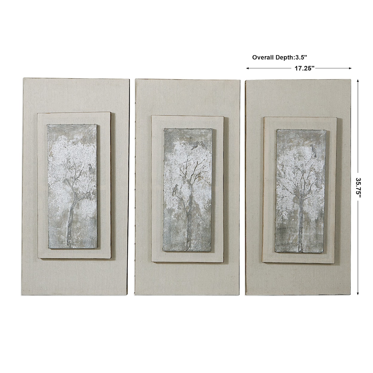 Uttermost Art Triptych Trees Hand Painted Art (Set of 3)