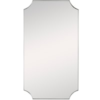 Lennox Brass Scalloped Corner Mirror