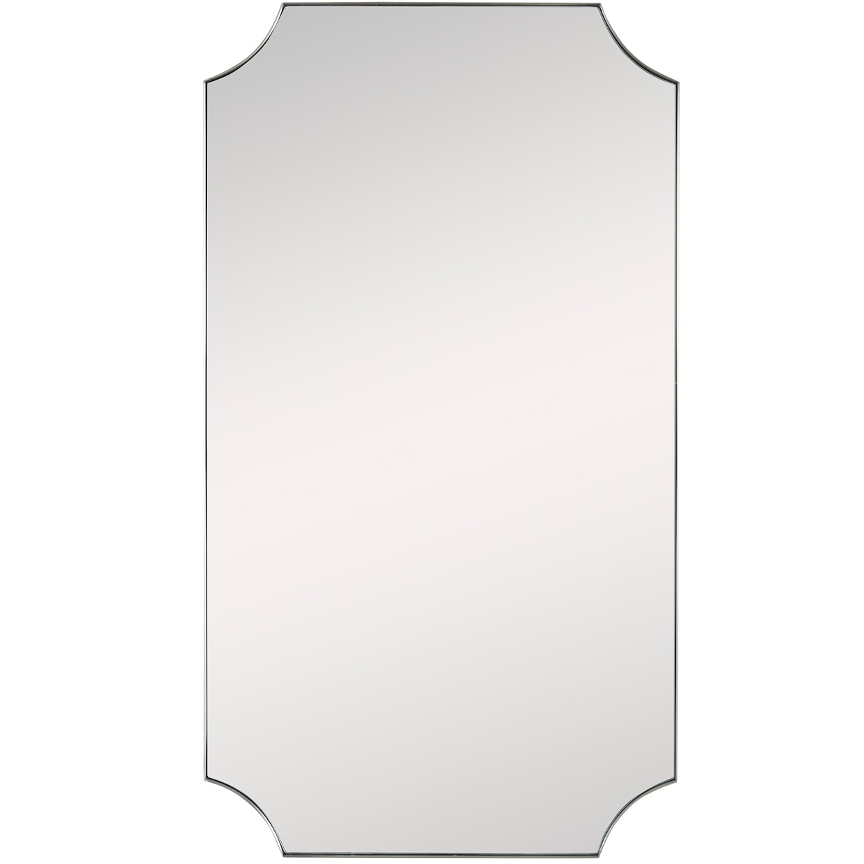 Uttermost Mirrors Lennox Brass Scalloped Corner Mirror