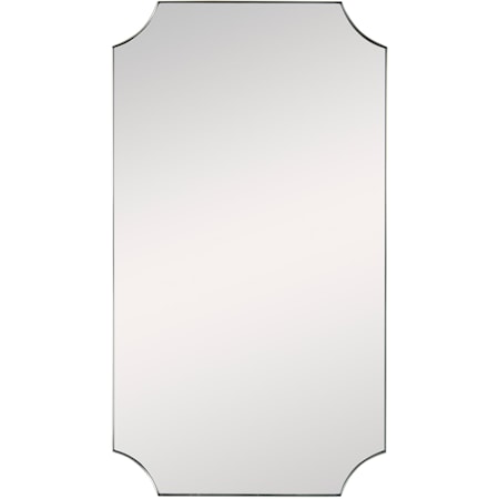 Lennox Brass Scalloped Corner Mirror