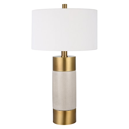 Adelia Ivory and Brass Table Lamp