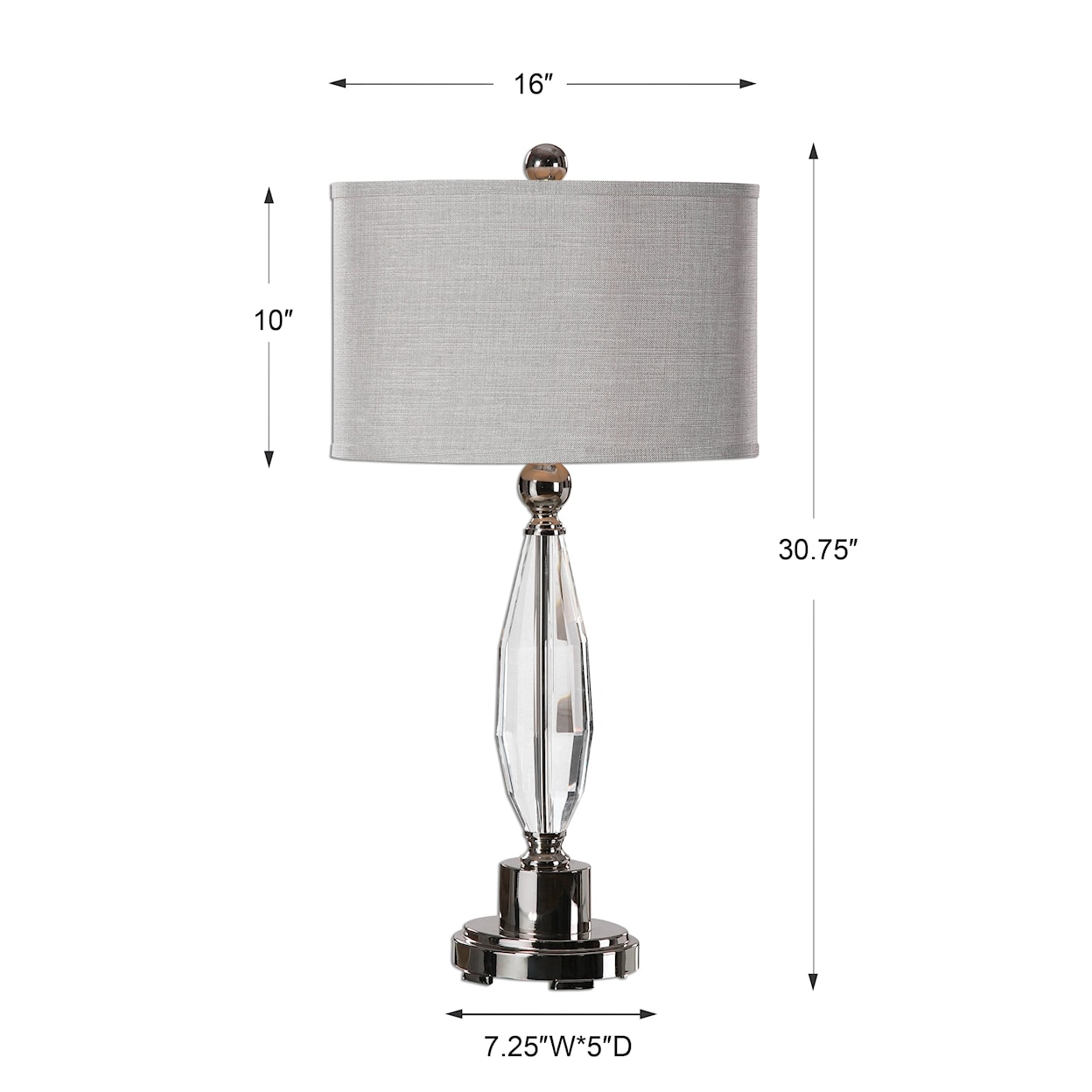 Uttermost Table Lamps Torlino Cut Crystal Lamp