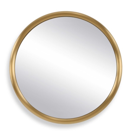 Atkinson Modern Brass Round Mirror