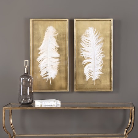 White Feathers (Set of 2)