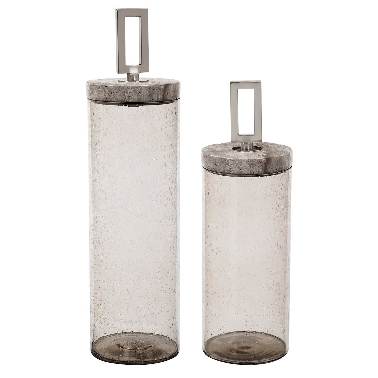 Uttermost Accessories Seeded Glass Containers, S/2