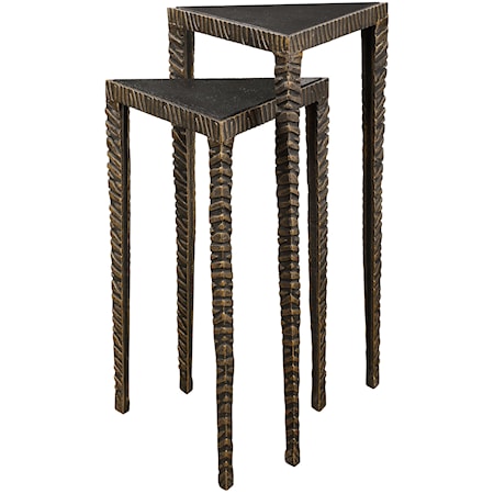 Triangular Accent Tables, S/2