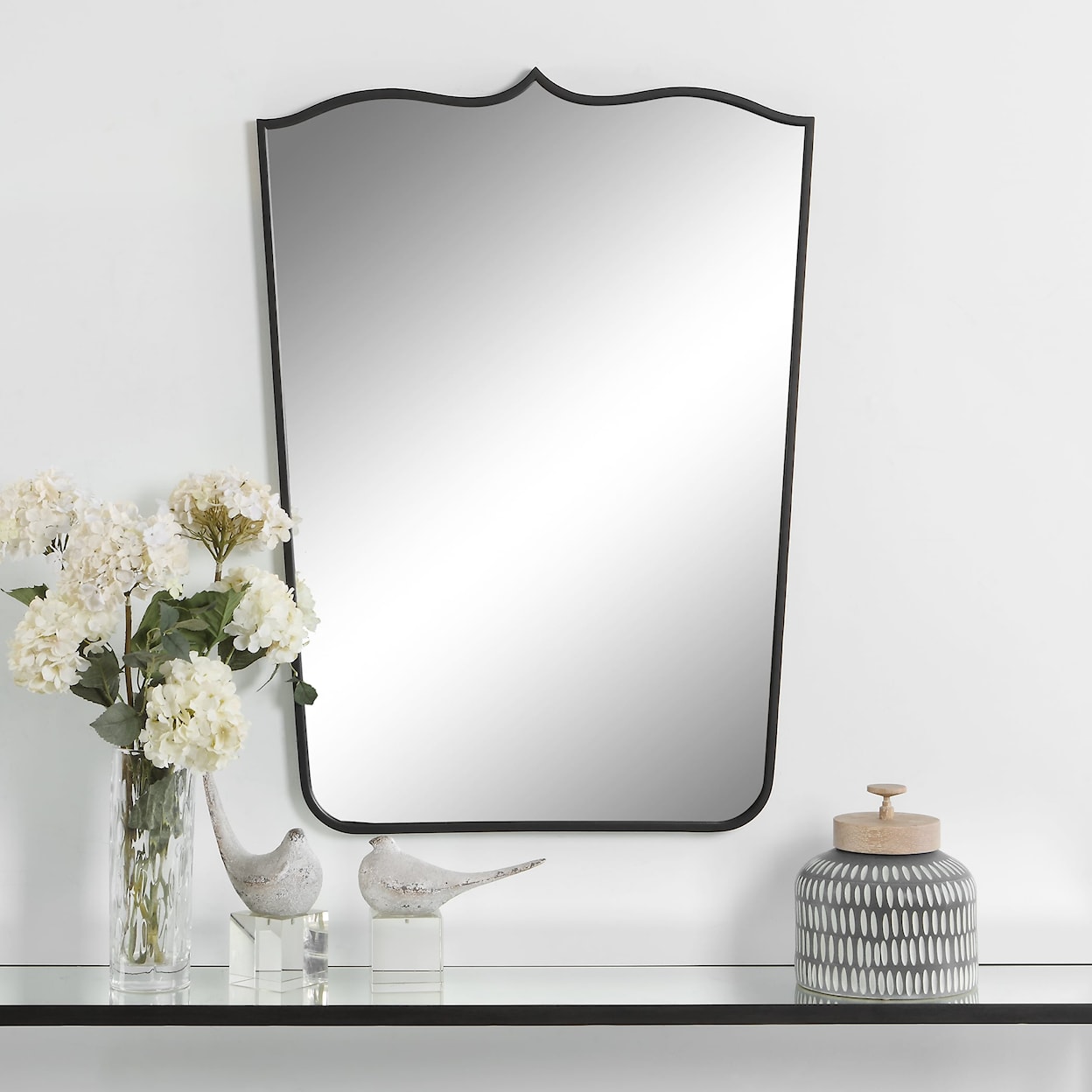 Uttermost Tiara Curved Iron Wall Mirror