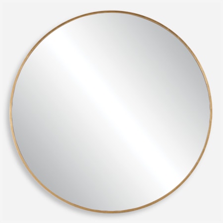 Junius Large Gold Round Mirror