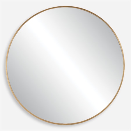 Junius Large Gold Round Mirror