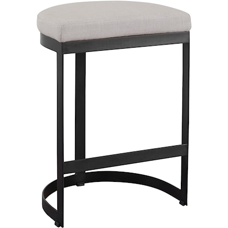 Ivanna Black Iron Counter Stool