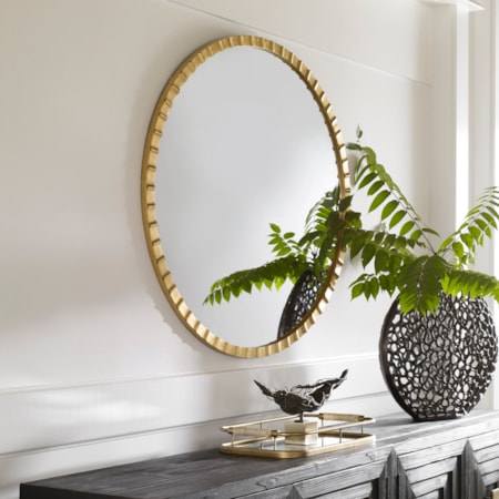 Dandridge Gold Round Mirror