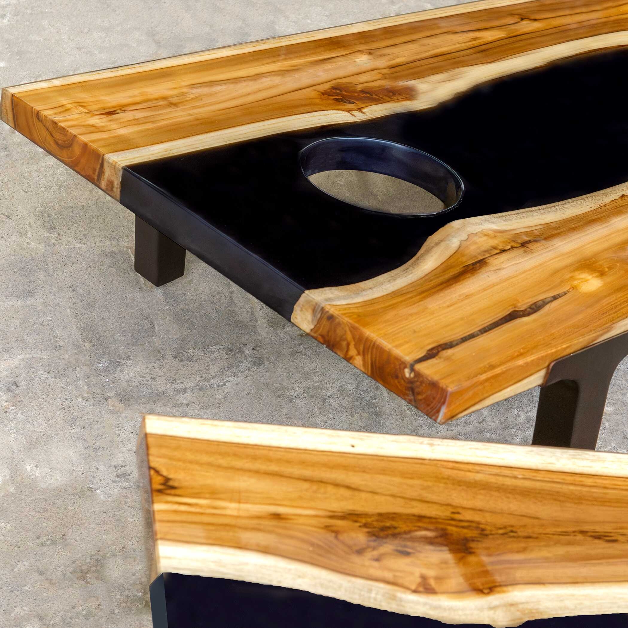 Uttermost Clearwood Cornhole Clearwood Black Cornhole Game