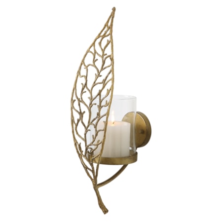 Aged Gold Candle Sconce