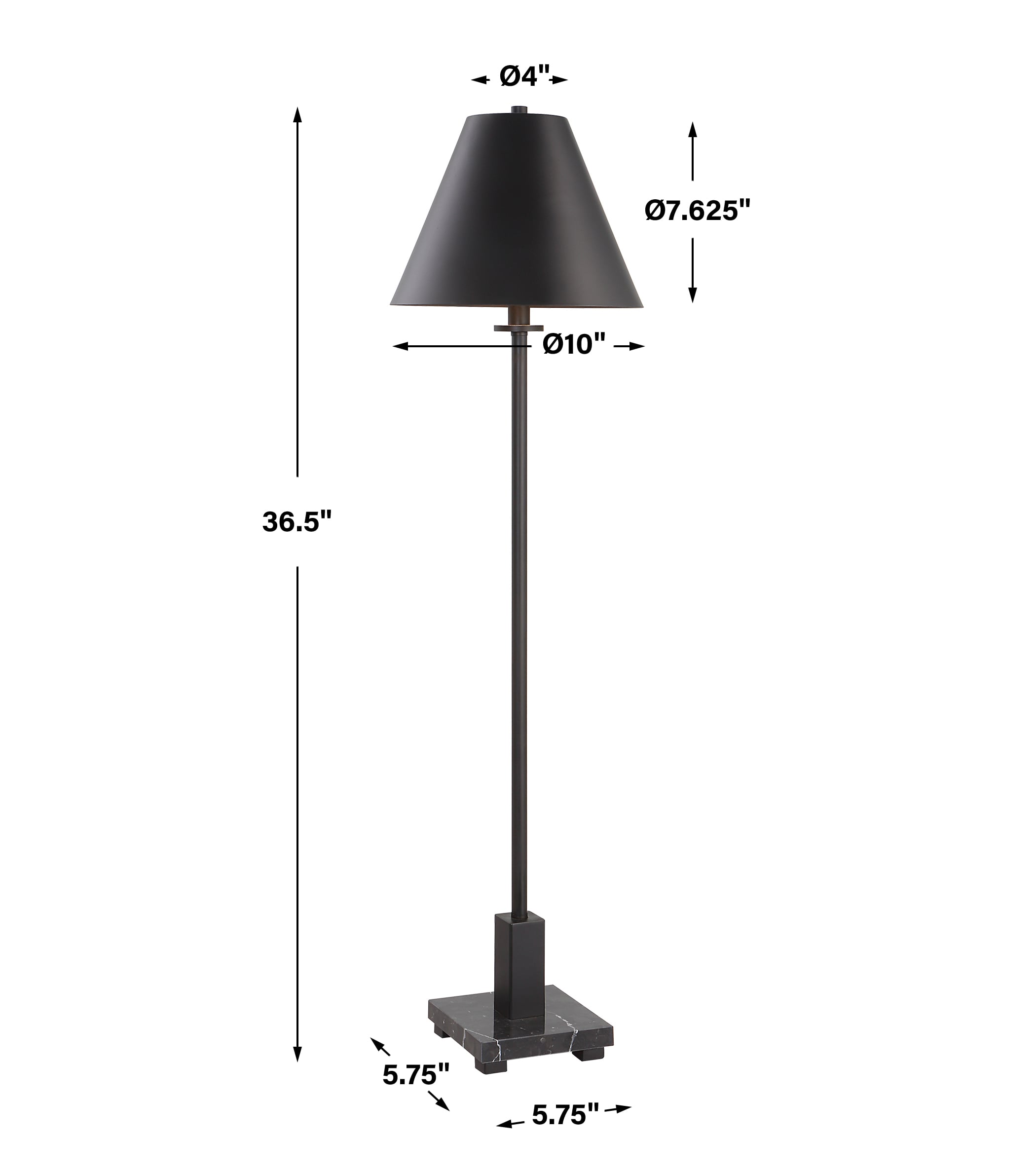 Uttermost Pilot Pilot Black Buffet Lamp