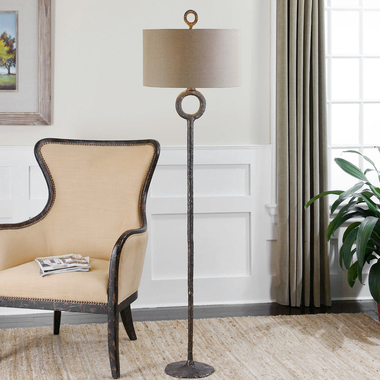 Uttermost Floor Lamps Ferro Cast Iron Floor Lamp