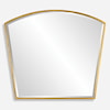 Uttermost Boundary Arched Wall Mirror with Gold Mirror Trim
