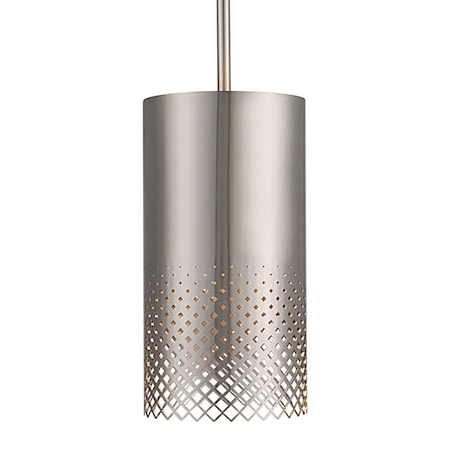 Manheim 1 Light Nickel Cylinder Pendant