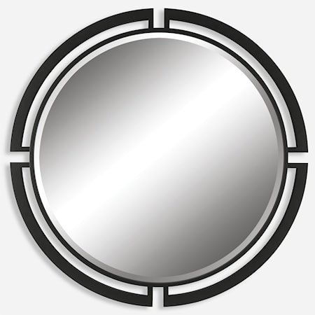 Quadrant Modern Round Mirror