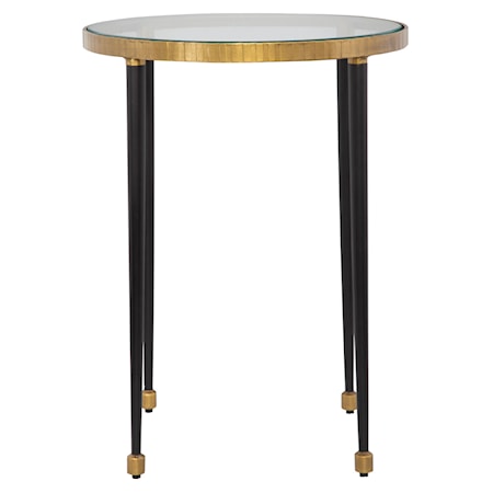 Stiletto Antique Gold Side Table