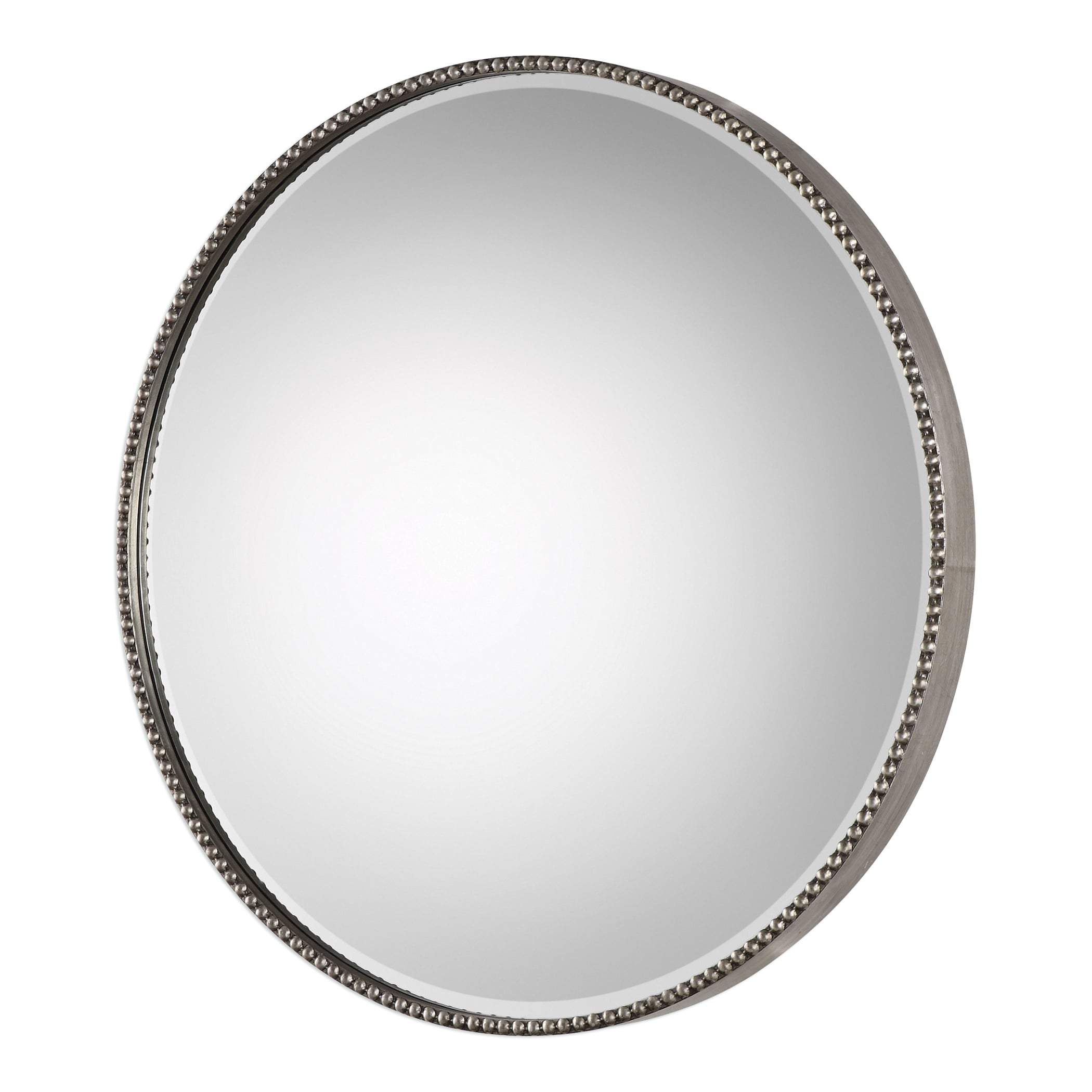 Stefania Beaded Round Mirror