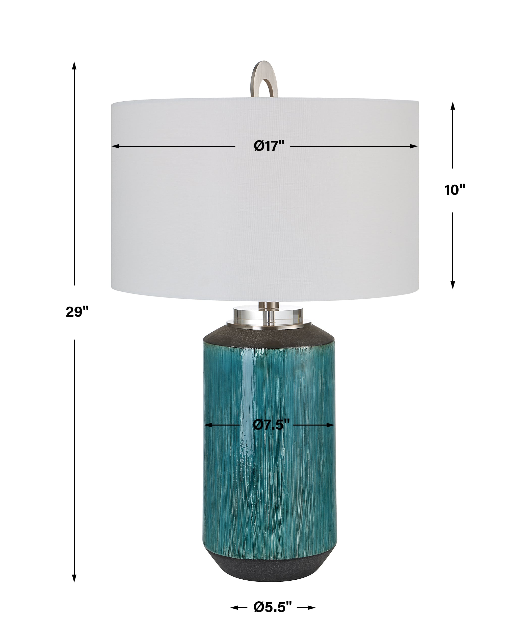 Uttermost Maui Maui Aqua Blue Table Lamp