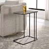 Uttermost Cavern Iron Accent Table with Stone Top
