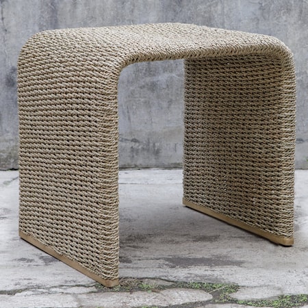 Coastal Woven Seagrass End Table