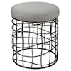 Uttermost Carnival Round Accent Stool with Upholstered Seat