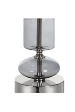 Uttermost Stratus Contemporary Gray Glass Buffet Lamp