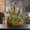 Uttermost Botanicals Salar Succulents In Teak Bowl