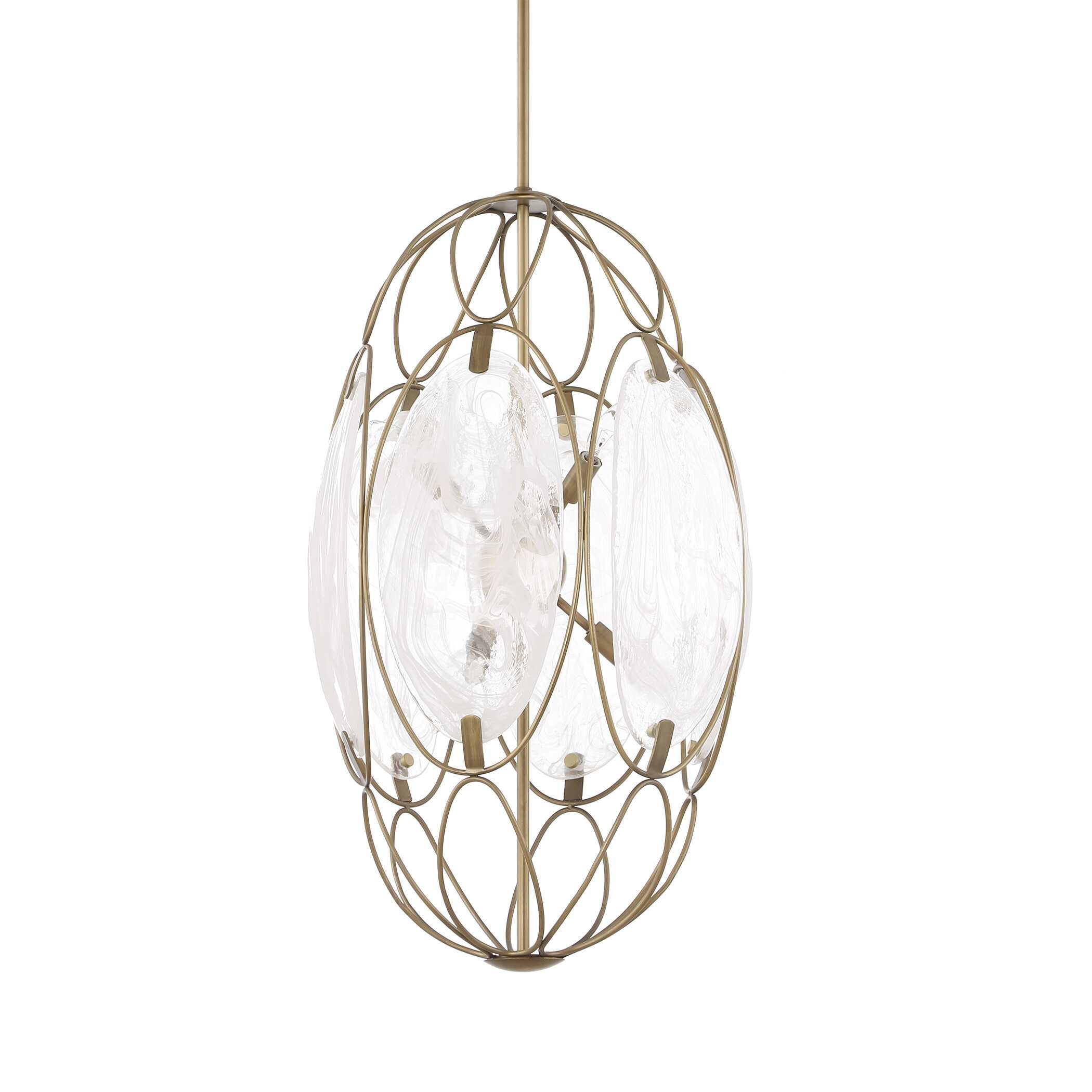 Uttermost Valencia Valencia 6 Light Glass Panel Pendant
