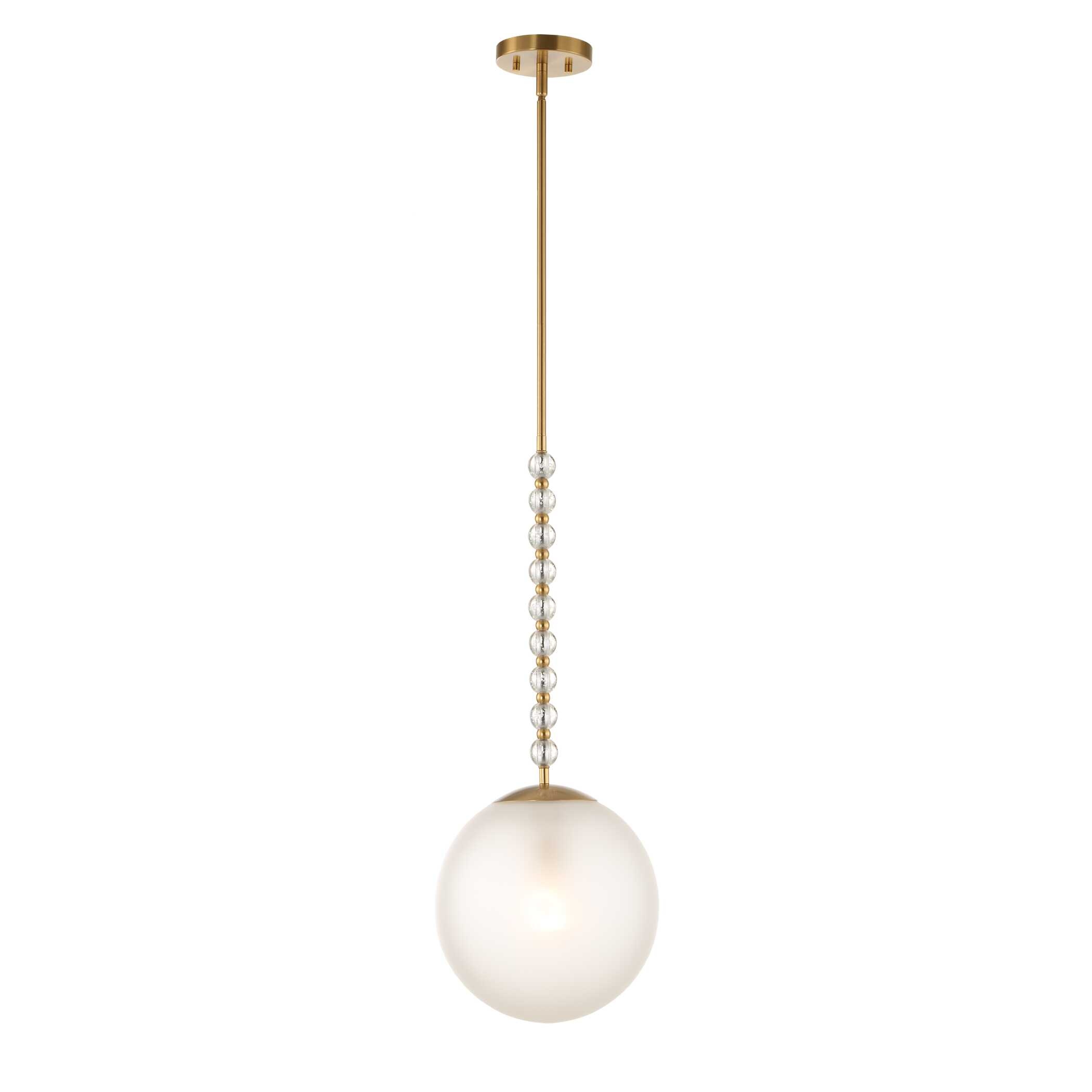 Uttermost Ripple Ripple 1 Light Frost Glass Pendant