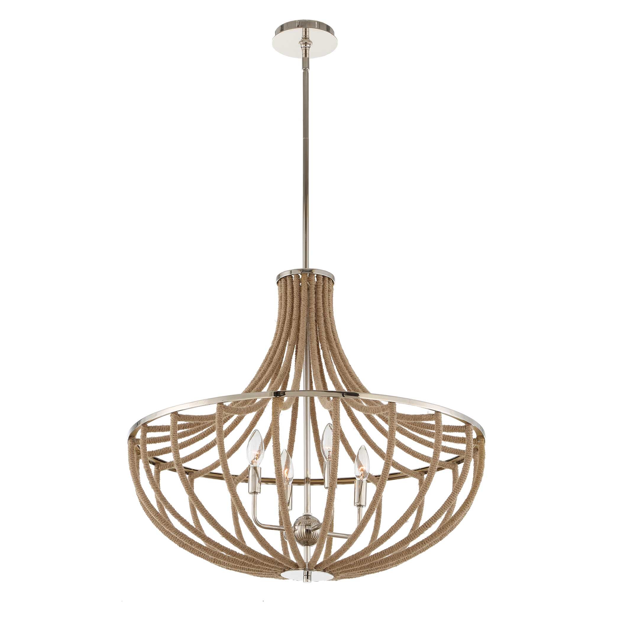 Uttermost Lovelock Lovelock 4 Light Rope Empire Chandelier