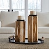 Uttermost Ilva Ilva Wood Candleholders Set/2