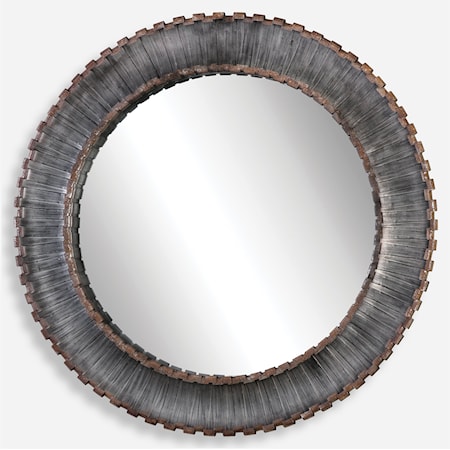 Tanaina Silver Round Mirror