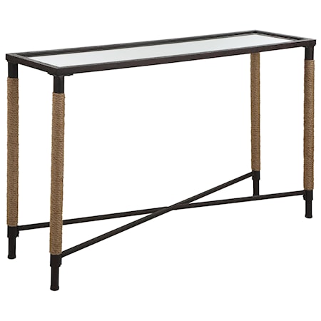 Console Table with Glass Top