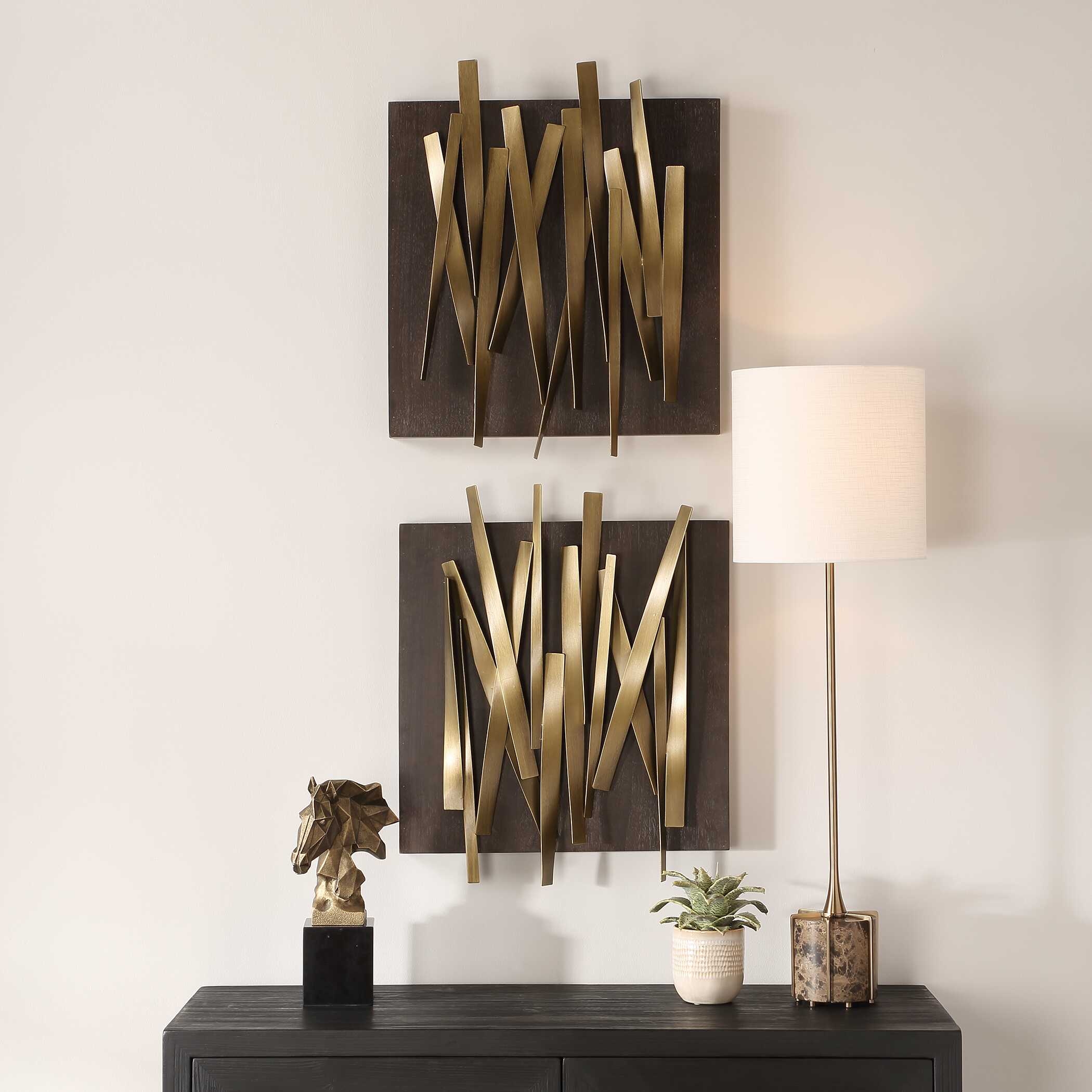 Crosshatch Metal Wall Decor