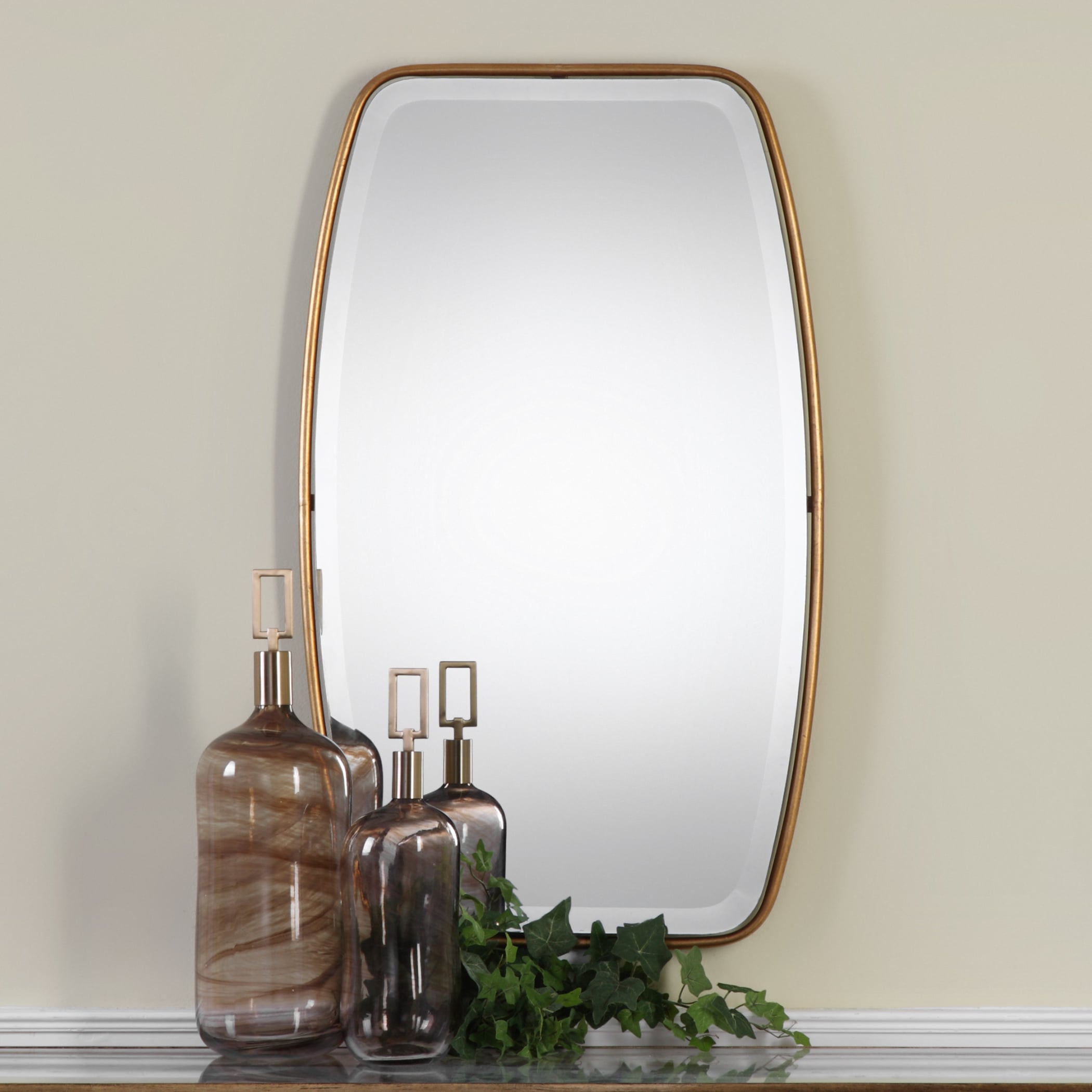 Canillo Antiqued Gold Mirror